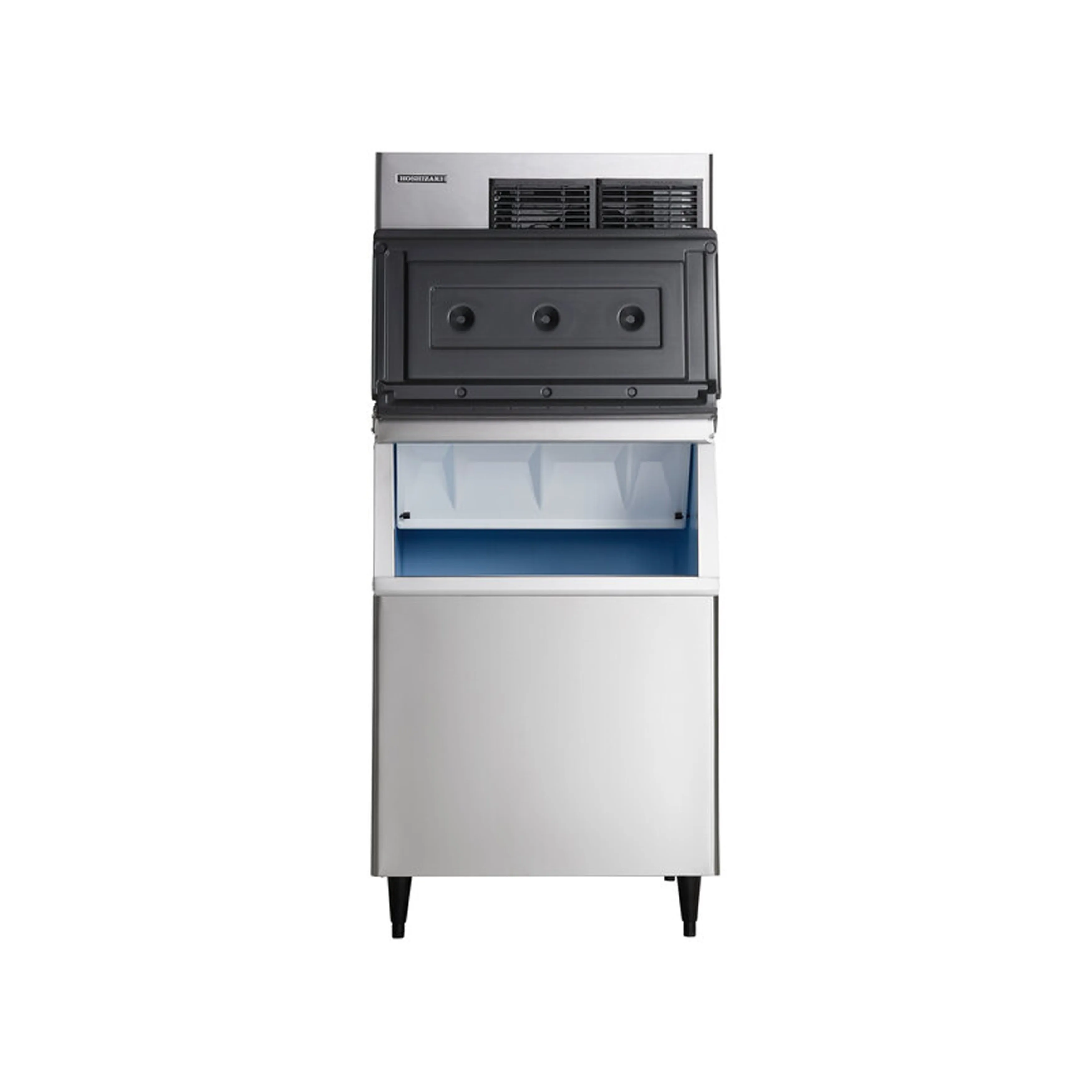 Hoshizaki - KML-325MAJ, Commercial 380lb Air Cooled Ice Machine with Ice 500lb Storage Bin Crescent Ice Cube