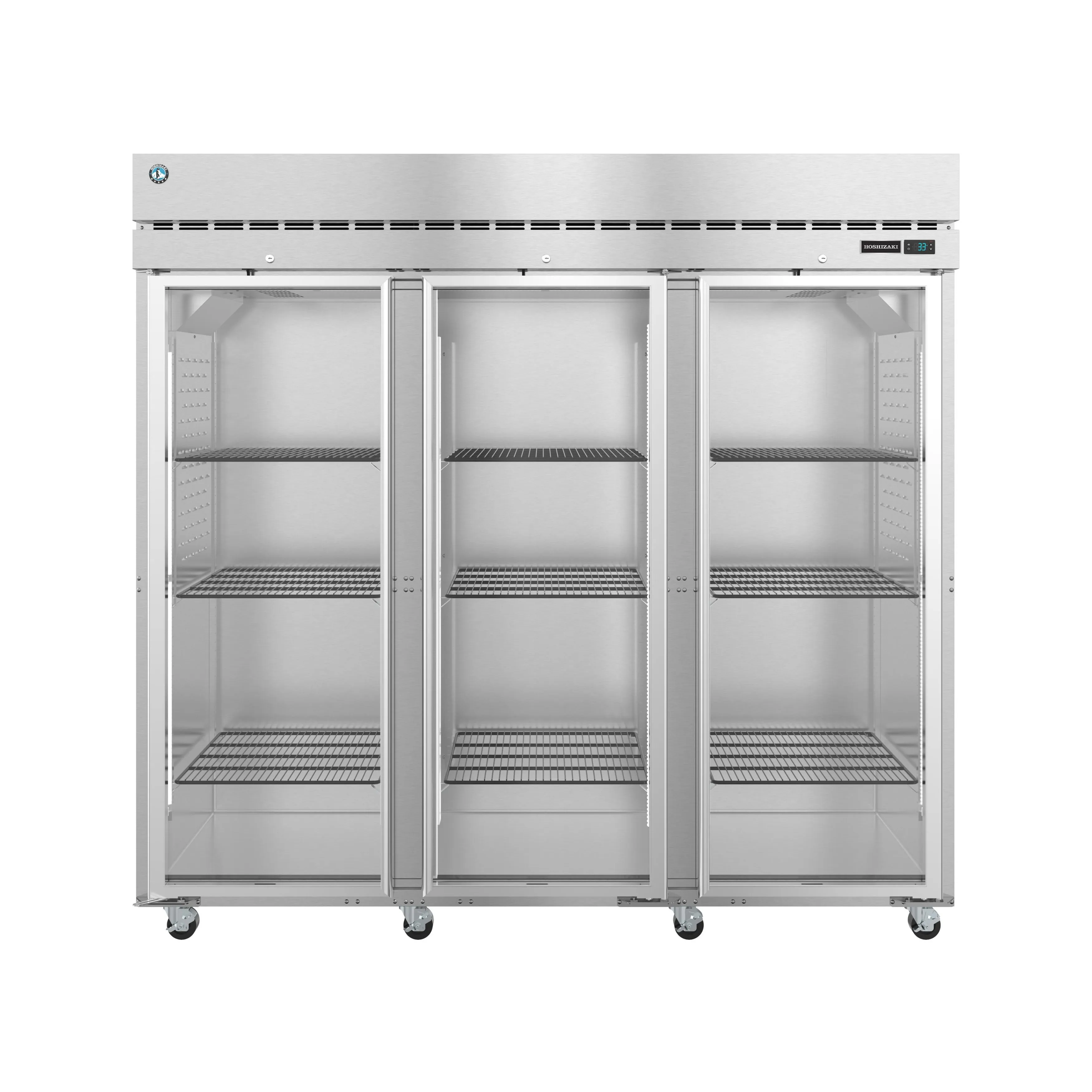 Hoshizaki - R3A-FG, Commercial 82.5" Glass Door Reach-In Refrigerator Three Section 79.03cu.ft.