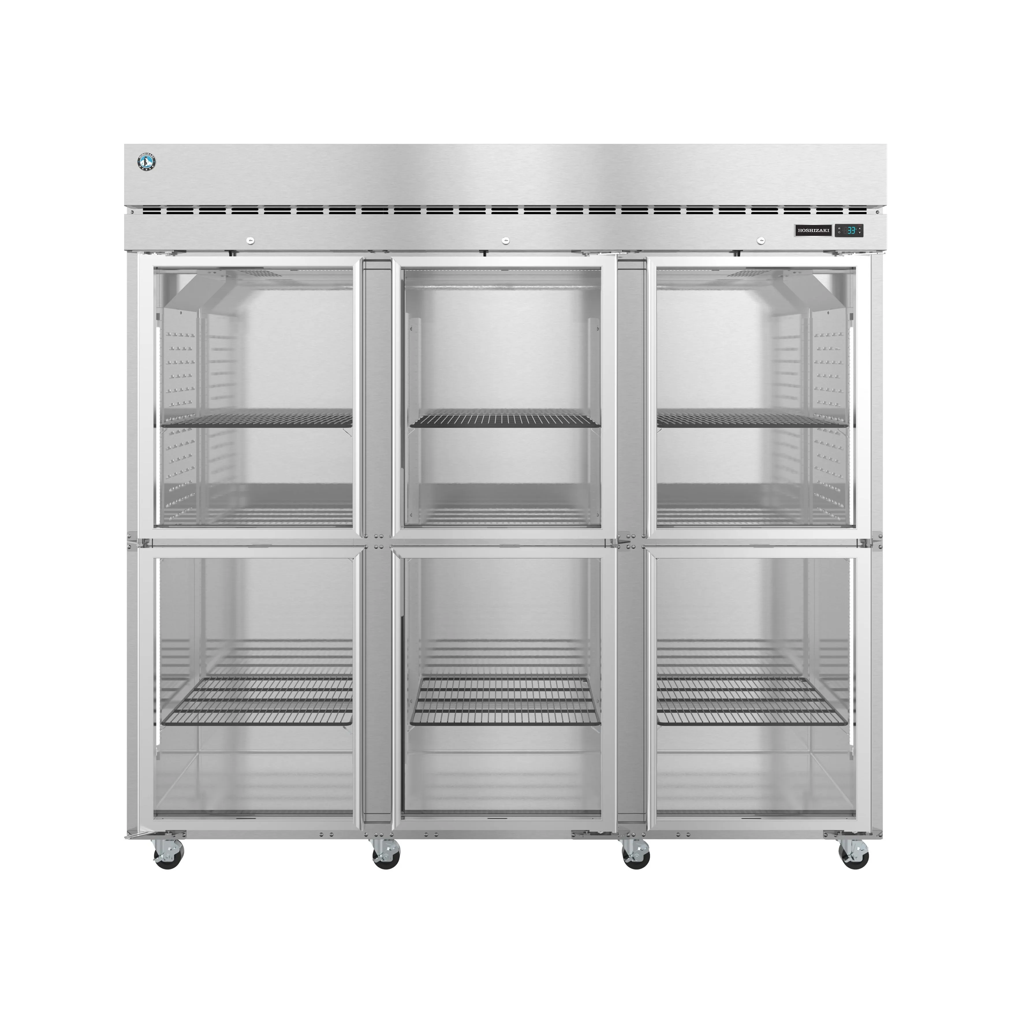 Hoshizaki - R3A-HG, Commercial 82.5" Half Glass Door Reach-In Refrigerator Three Section 79.03cu.ft.