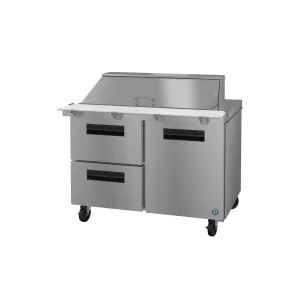Hoshizaki - SR48B-18M, Commercial 48" Steelheart B Series Sandwich Prep Table Refrigerated 2 Door Mega Top 12cu.ft.