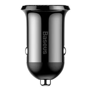 Fast Power Delivery Overvoltage Protection Baseus Grain Pro Car Charger 2X Usb 4.8 A Black (Ccallp-01)