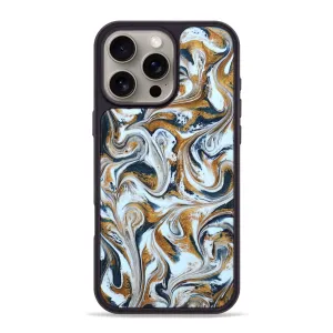 Iphone 16 Pro Max Resinart Phone Case - Juniper (Teal & Gold, 778656) Crystal Clear Fingerprint Resistant Coating