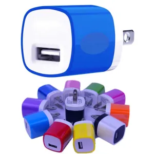 Usb Colorful Travel Ac Wall Charger 1A Single Port 5V Charging Dock Compact Charger