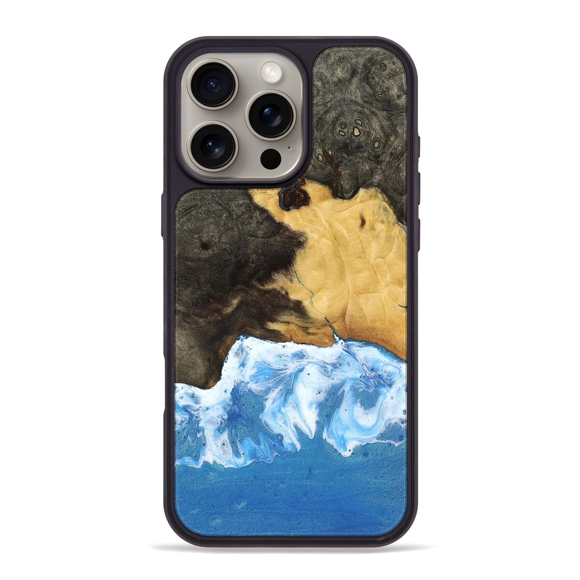 Iphone 16 Pro Max Wood Phone Case - Lavon (Coastal, 776582) Shock Proof Film Case Friendly Glass