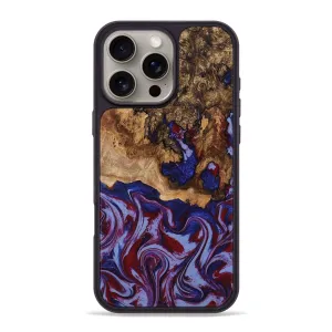 Iphone 16 Pro Max Wood Phone Case - Janel (Red, 781664) Bubble Free Screen