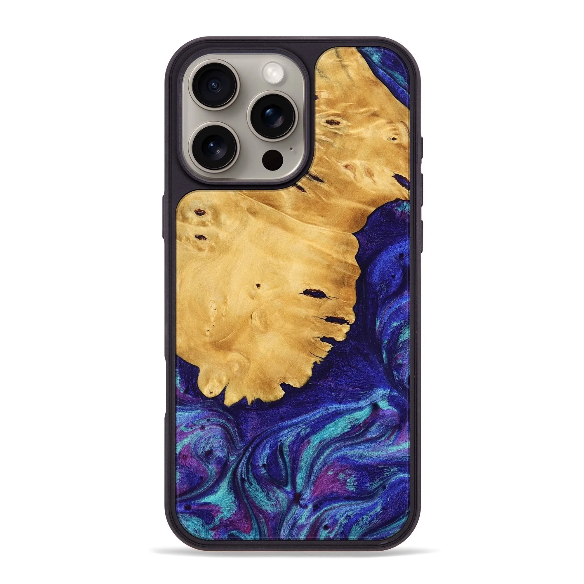Iphone 16 Pro Max Wood Phone Case - Suzette (Purple, 777553) Anti Finger Grease Film