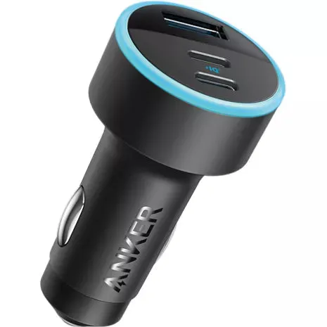 Anti Fray Cable Tangle Free Cable Anker Pwerdrive 335 Car Charger 67W -Black