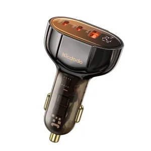 Heat Resistant Fast Power Delivery Mcdodo 100W Pd Car Charger - Prism Series(3 Ports, Digital Display)