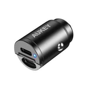 Energy Efficient Cc-A4 Dual Port Usb-C 30W Pd Car Charger