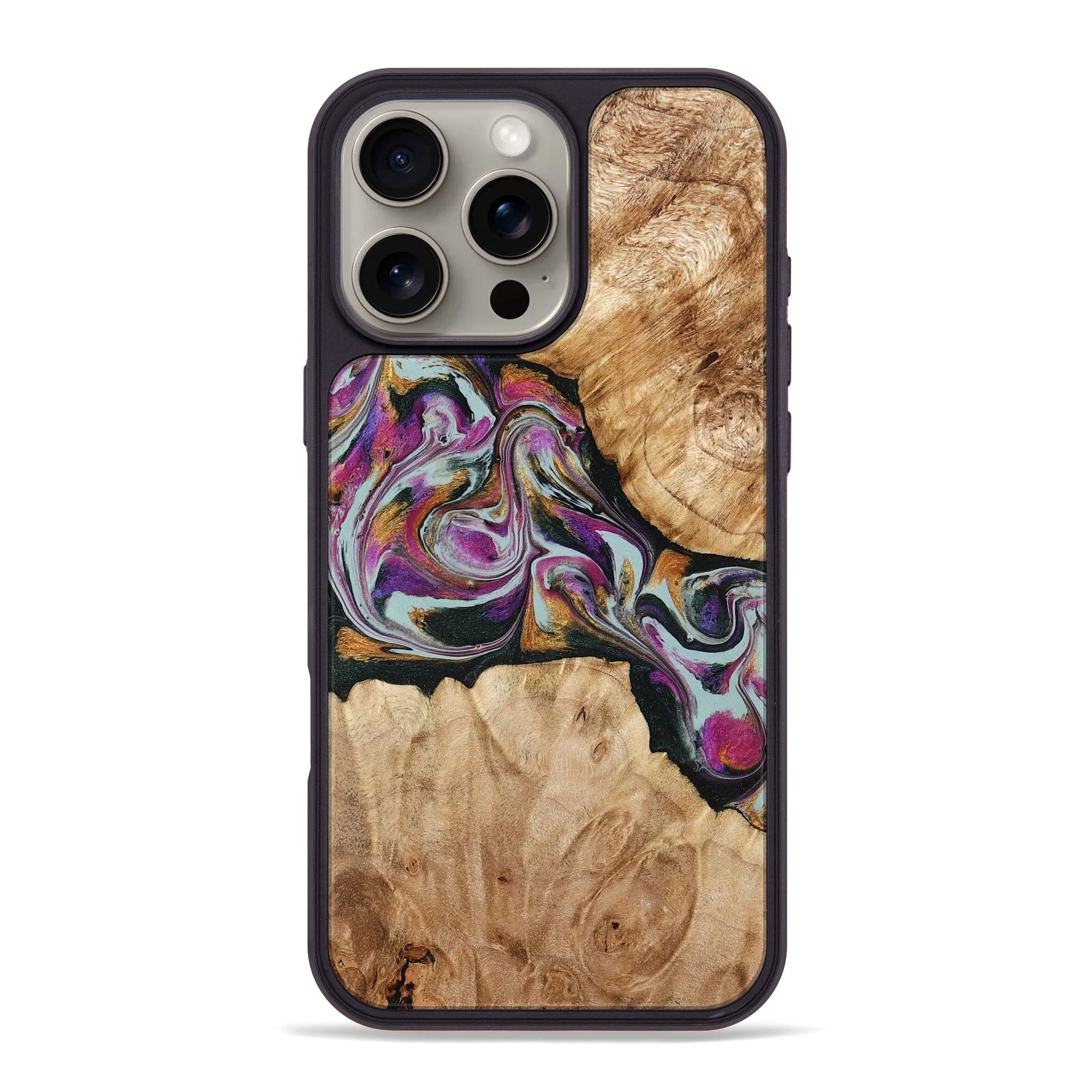 Iphone 16 Pro Max Wood Phone Case - Sariyah (Green, 778603) Anti Scratch Shield Scratch Proof
