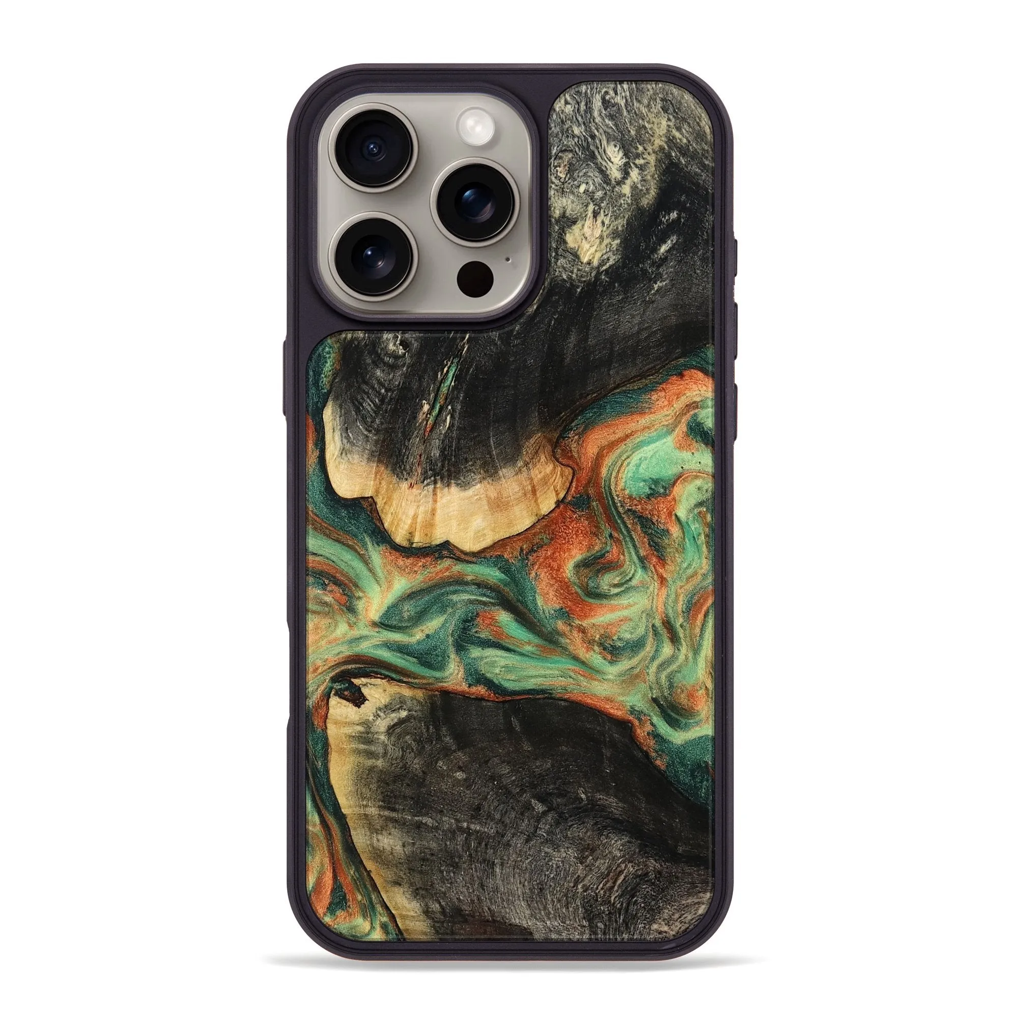 Screen Defense Iphone 16 Pro Max Wood Phone Case - Jo (Green, 780255)
