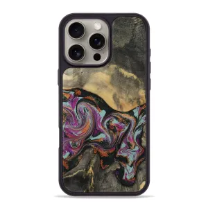 Iphone 16 Pro Max Wood Phone Case - Enos (Green, 781736) Crystal Clear Screen