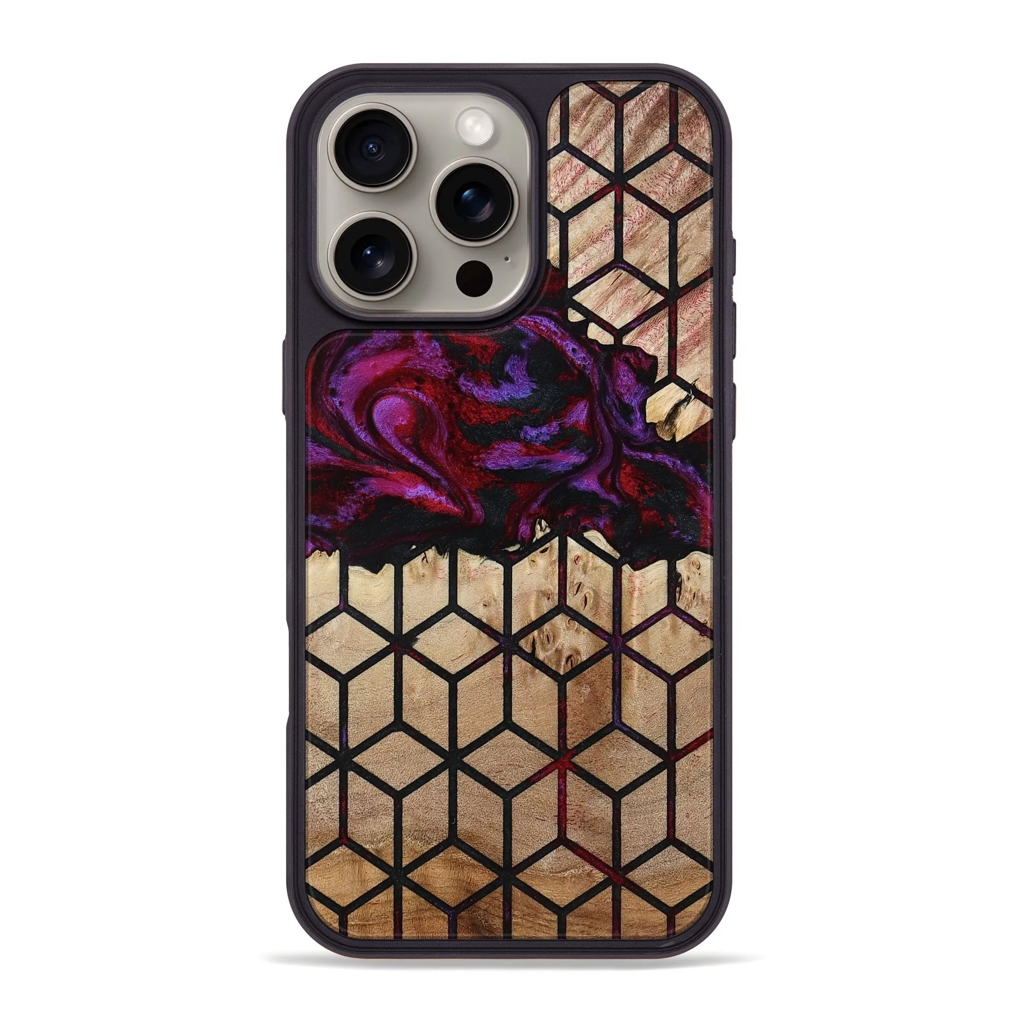 Iphone 16 Pro Max Wood Phone Case - Ayaan (Pattern, 780184) Bubble Resistant Film Anti Static