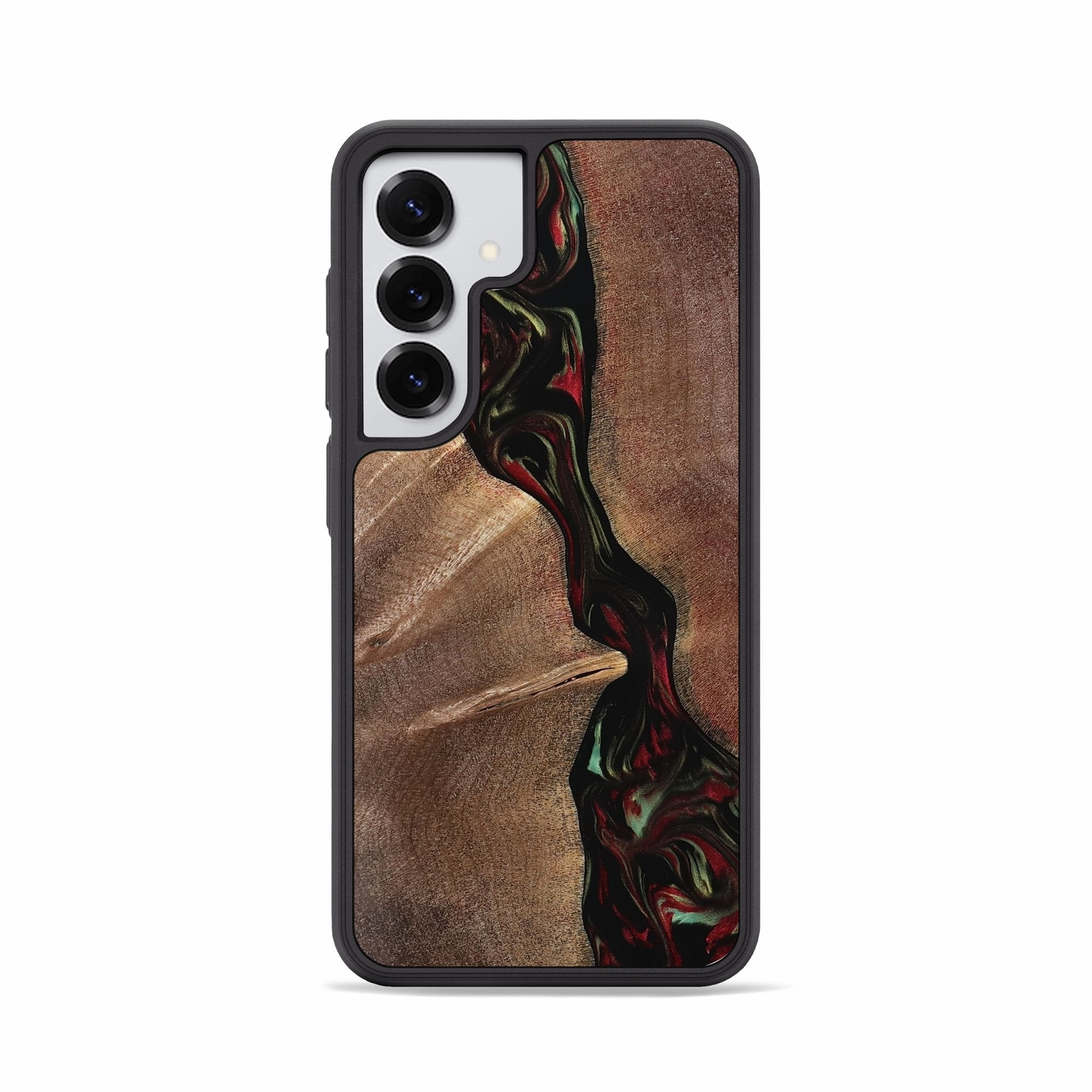 Galaxy S25 Wood Phone Case - Aracely (Red, 768554) Anti Static