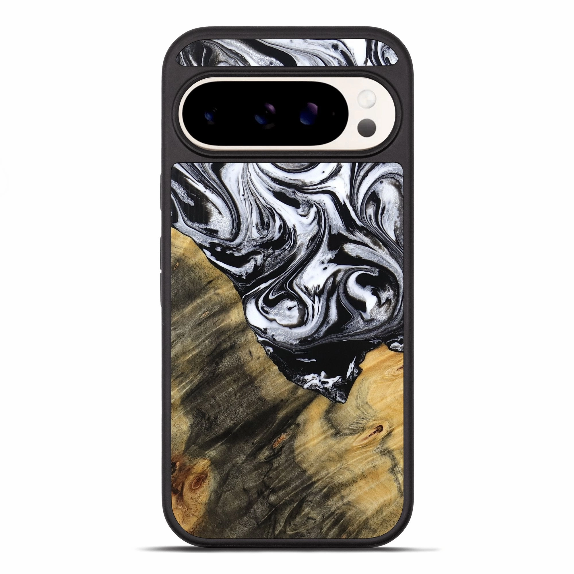 Pixel 10 Pro Xl Wood Phone Case - Zev (Black & White, 770198) Anti Fog