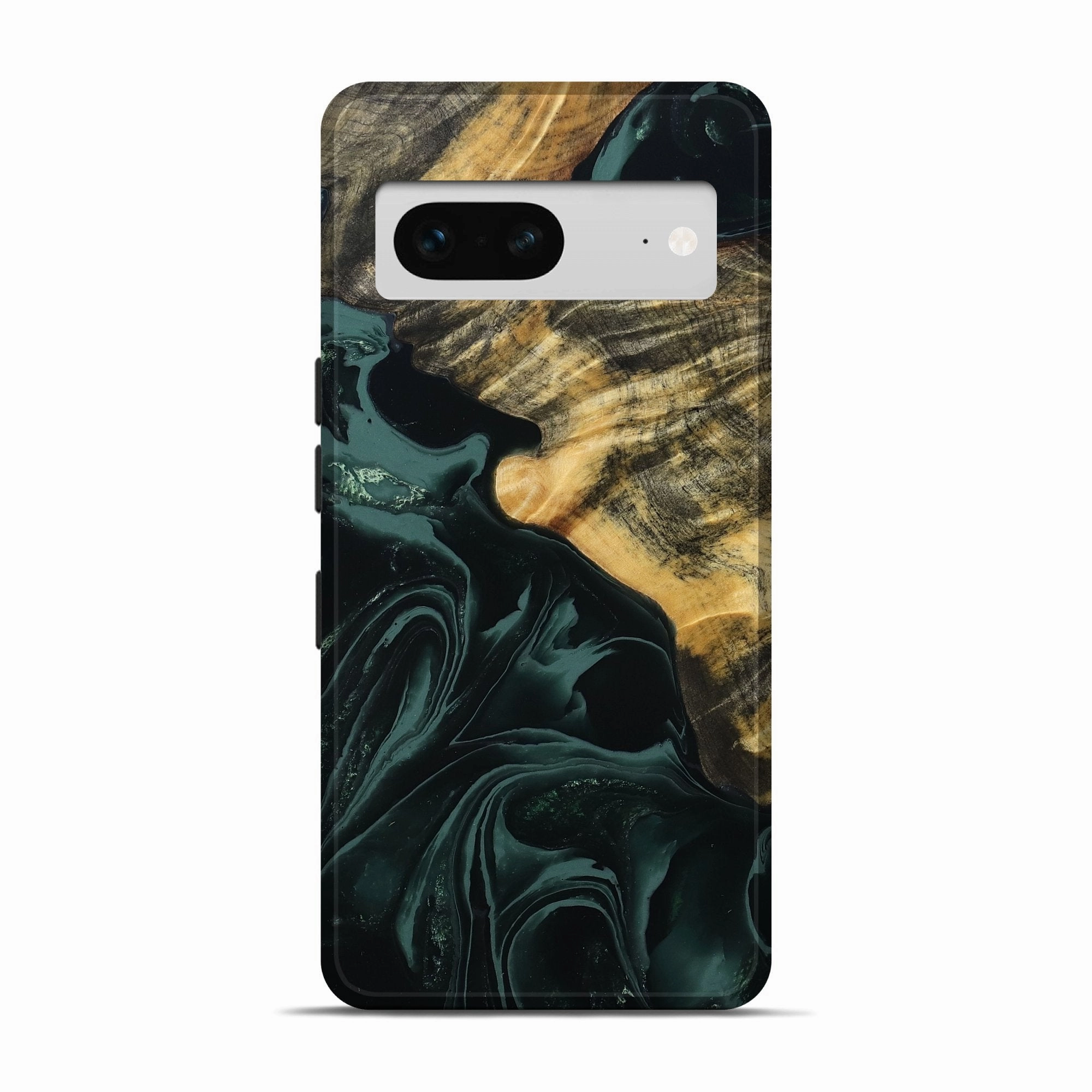 Anti Finger Grease Pixel 7 Wood Live Edge Phone Case - Ayah (Green, 781997)