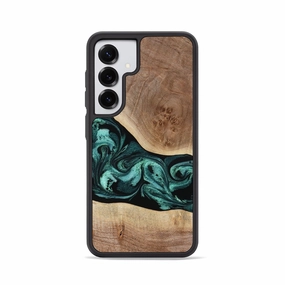 Anti Spy Film Anti Finger Stain Galaxy S25 Wood Phone Case - Lilla (Green, 780040)