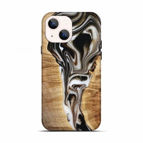 Anti Finger Smudge Film Anti Scratch Screen Iphone 13 Wood Live Edge Phone Case - Cierra (Black & White, 775013)
