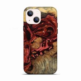 Anti Reflection Screen Rounded Edges Iphone 13 Wood Live Edge Phone Case - Dianna (Red, 777336)