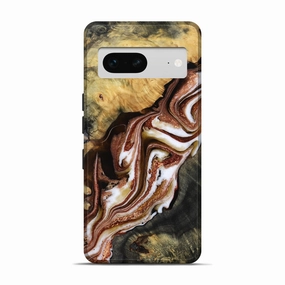 Shock Absorbing Pixel 7 Wood Live Edge Phone Case - Kanisha (Black & White, 781012)