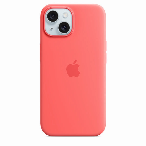 Scratch Resistant Coating Fingerprint Resistant Coating Silicone Case - Guava (Iphone 15)