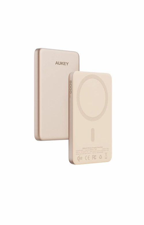 Aukey Pb-Ms07 Magfusion M Qi2 5000Mah Magnetic Wireless Power Bank Quick Recharge