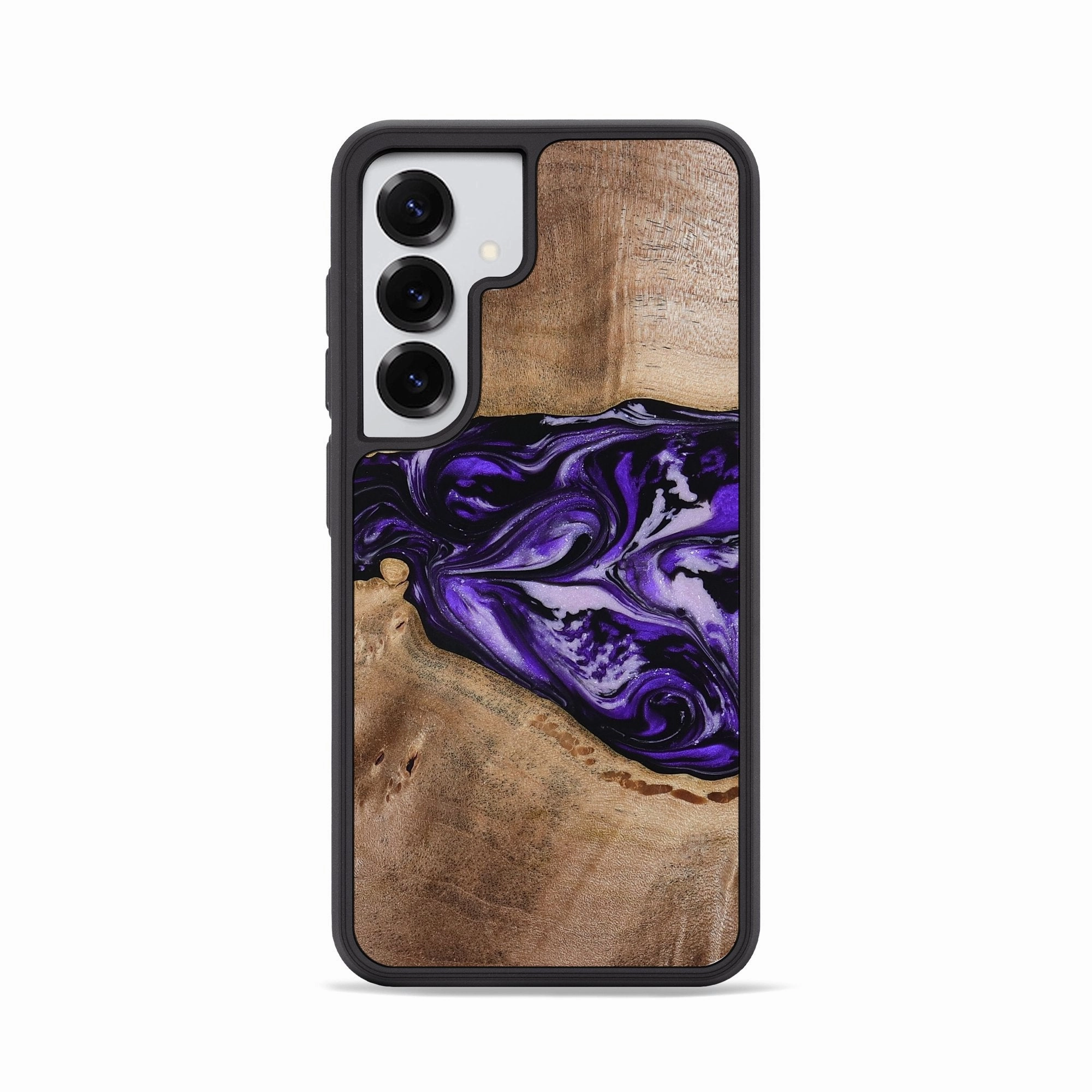 Galaxy S25 Wood Phone Case - Kimora (Purple, 781684) Anti Fingerprint Coating Screen Defense