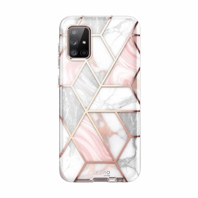 Anti Oil Film Galaxy A71 5G Cosmo Case - Marble Pink
