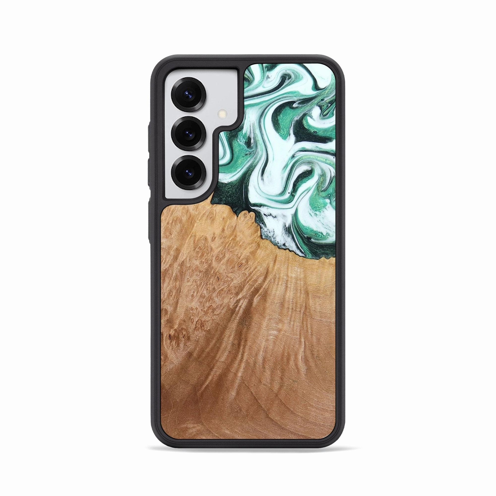 Ultra Clear Anti Reflection Galaxy S25 Wood Phone Case - Carey (Green, 777925)