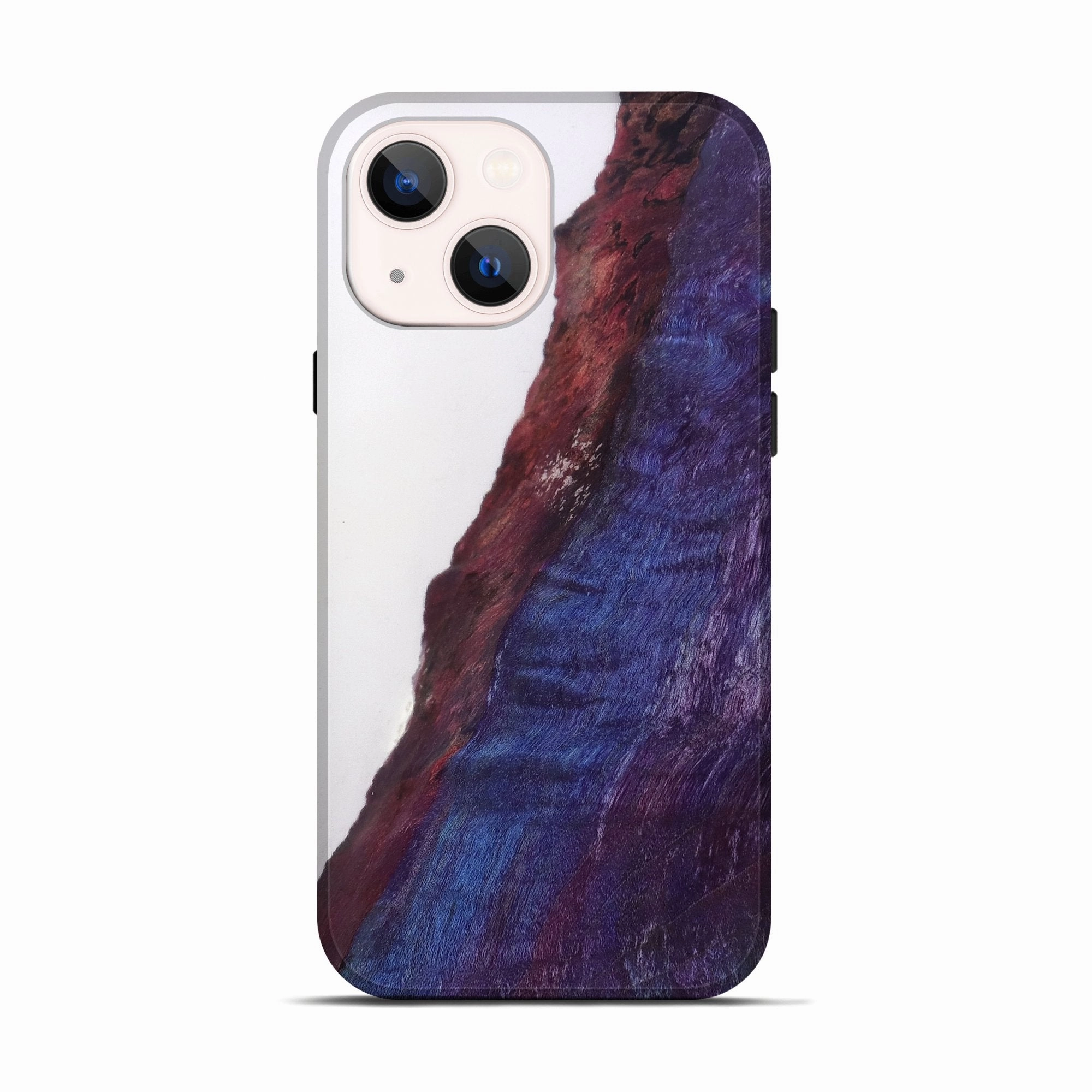 Iphone 13 Wood Live Edge Phone Case - Viviana (Clear, 780012) Shock Absorbing
