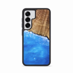 Galaxy S25 Wood Phone Case - Mira (Coastal, 778725) Fingerprint Shield HD Screen Protector