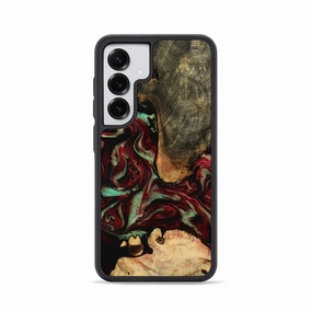 Scratch Protection Easy Apply Galaxy S25 Wood Phone Case - Octavio (Red, 772090)
