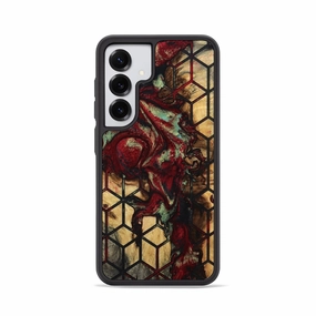 Scratch Resistant Glass Smooth Touch Galaxy S25 Wood Phone Case - Ofelia (Pattern, 781734)