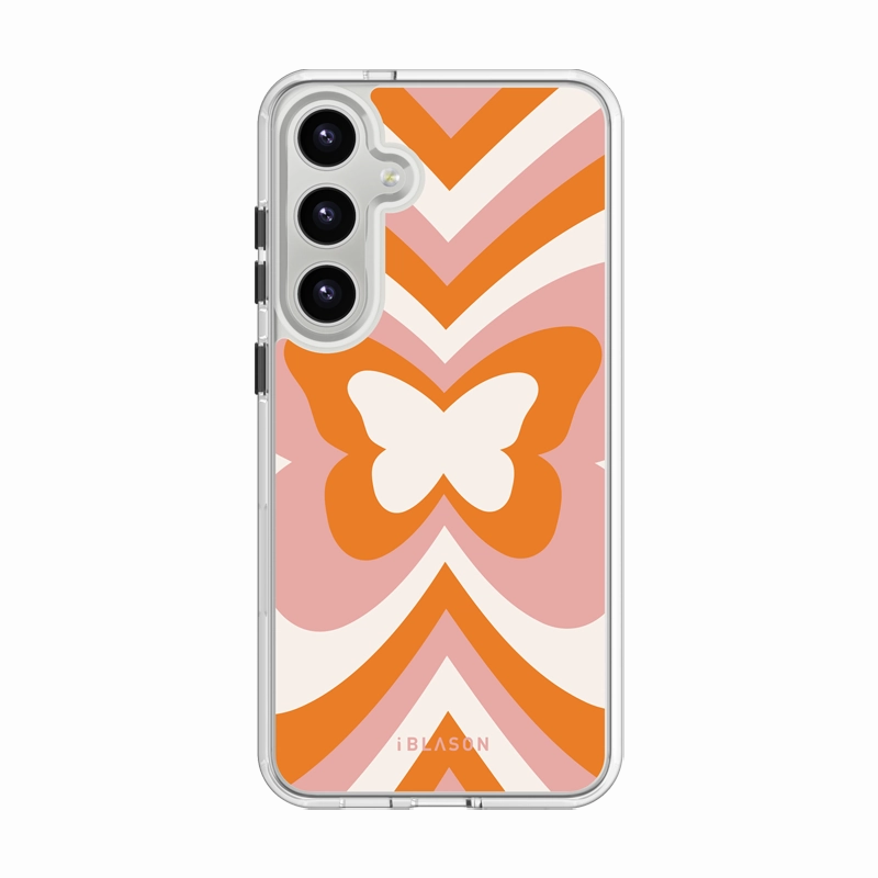 Fingerprint Free Galaxy S24 Halo Magsafe Cute Phone Case - Retro Butterfly