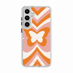Fingerprint Free Galaxy S24 Halo Magsafe Cute Phone Case - Retro Butterfly