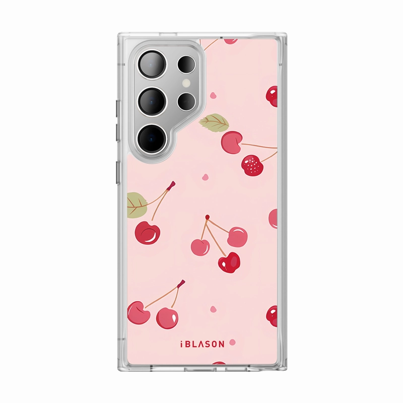 Grip Friendly Oleophobic Coating Galaxy S24 Ultra Halo Magsafe Cute Phone Case - Cherry On Top