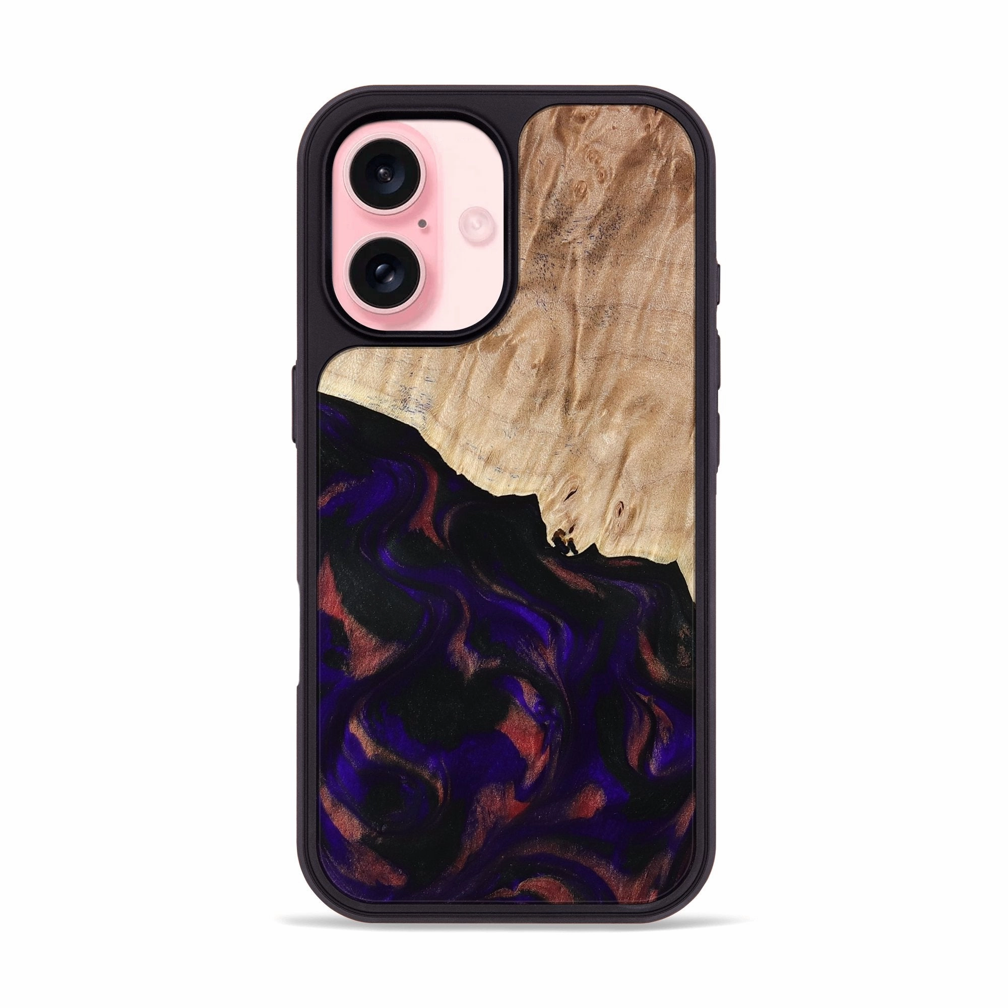Anti Finger Stain Iphone 16 Wood Phone Case - Violeta (Purple, 778277)
