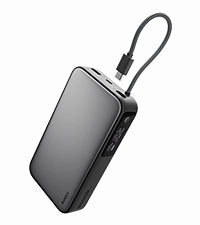 External Battery Pack Travel Aukey Pb-Y48 Spark Sling 100W 20000Mah Compact Fast Charging Power Bank Built-In Usb-C Cable