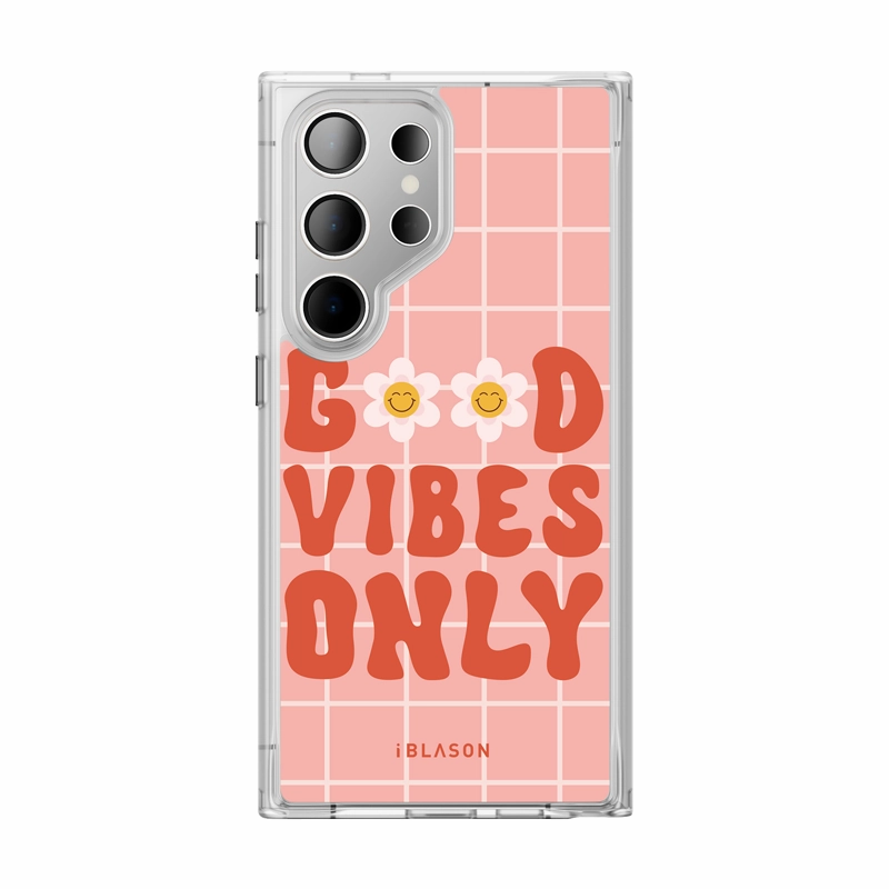 Ultra Slim Protector Anti Finger Grease Film Galaxy S24 Ultra Halo Magsafe Cute Phone Case - Retro Good Vibes