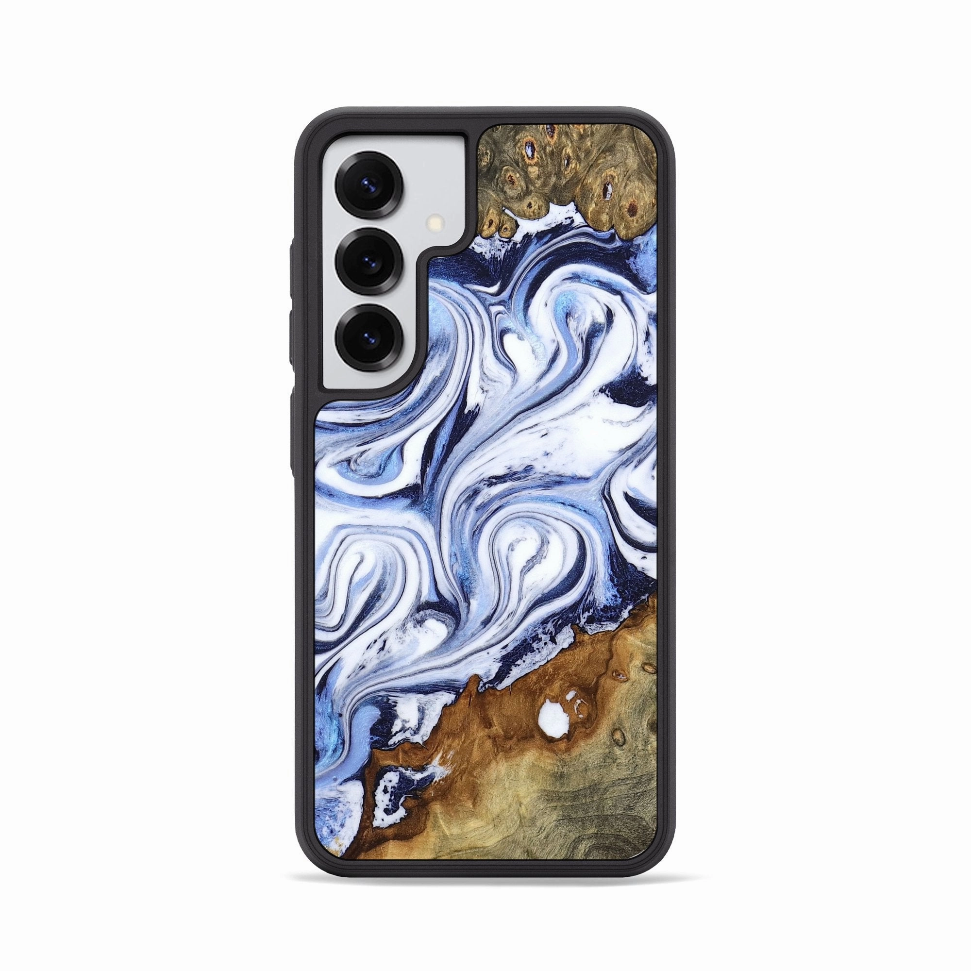 Galaxy S25 Wood Phone Case - Tonya (Blue, 776678) Anti Dust Film Anti Yellowing Film