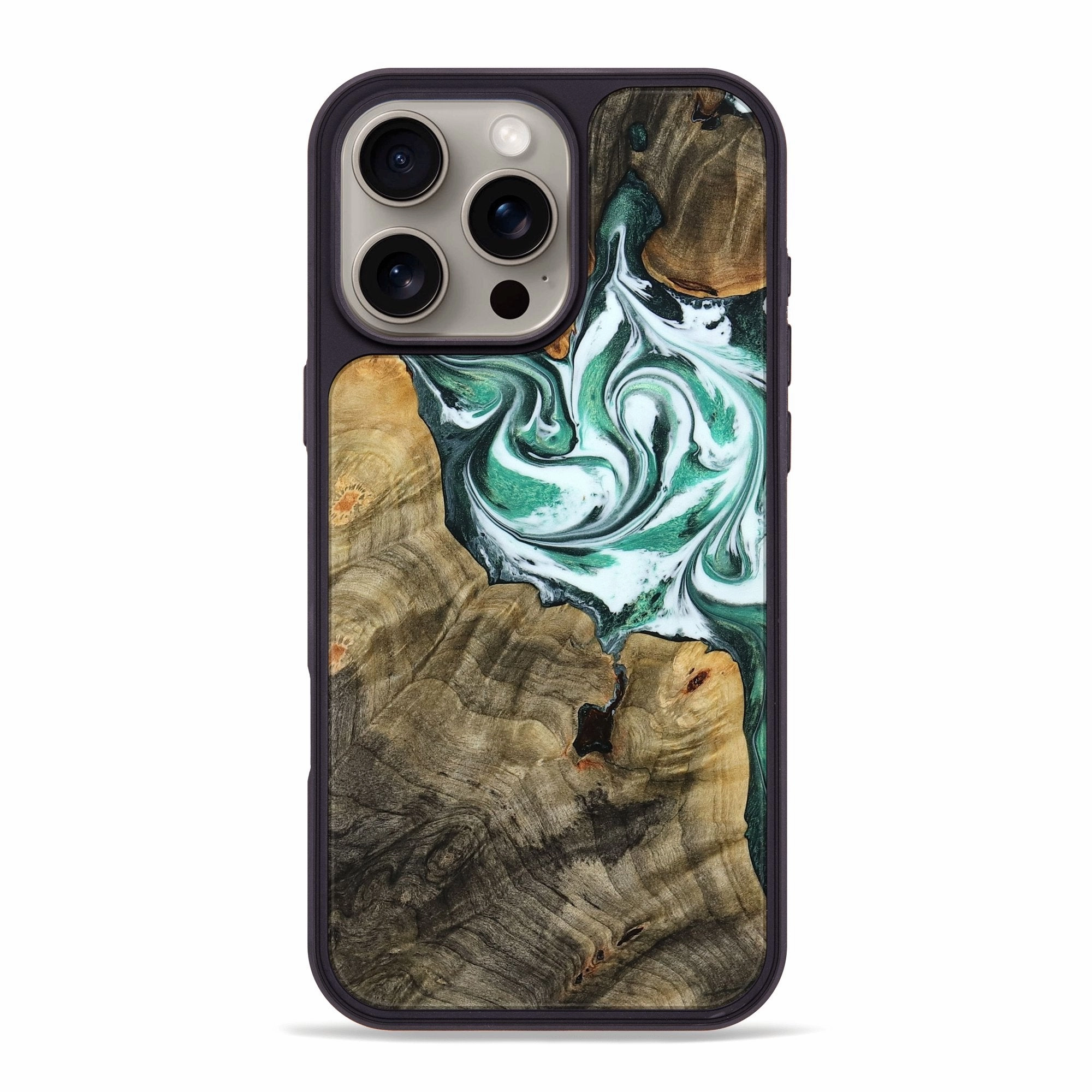 Impact Resistant Iphone 16 Pro Max Wood Phone Case - Zara (Green, 772835)