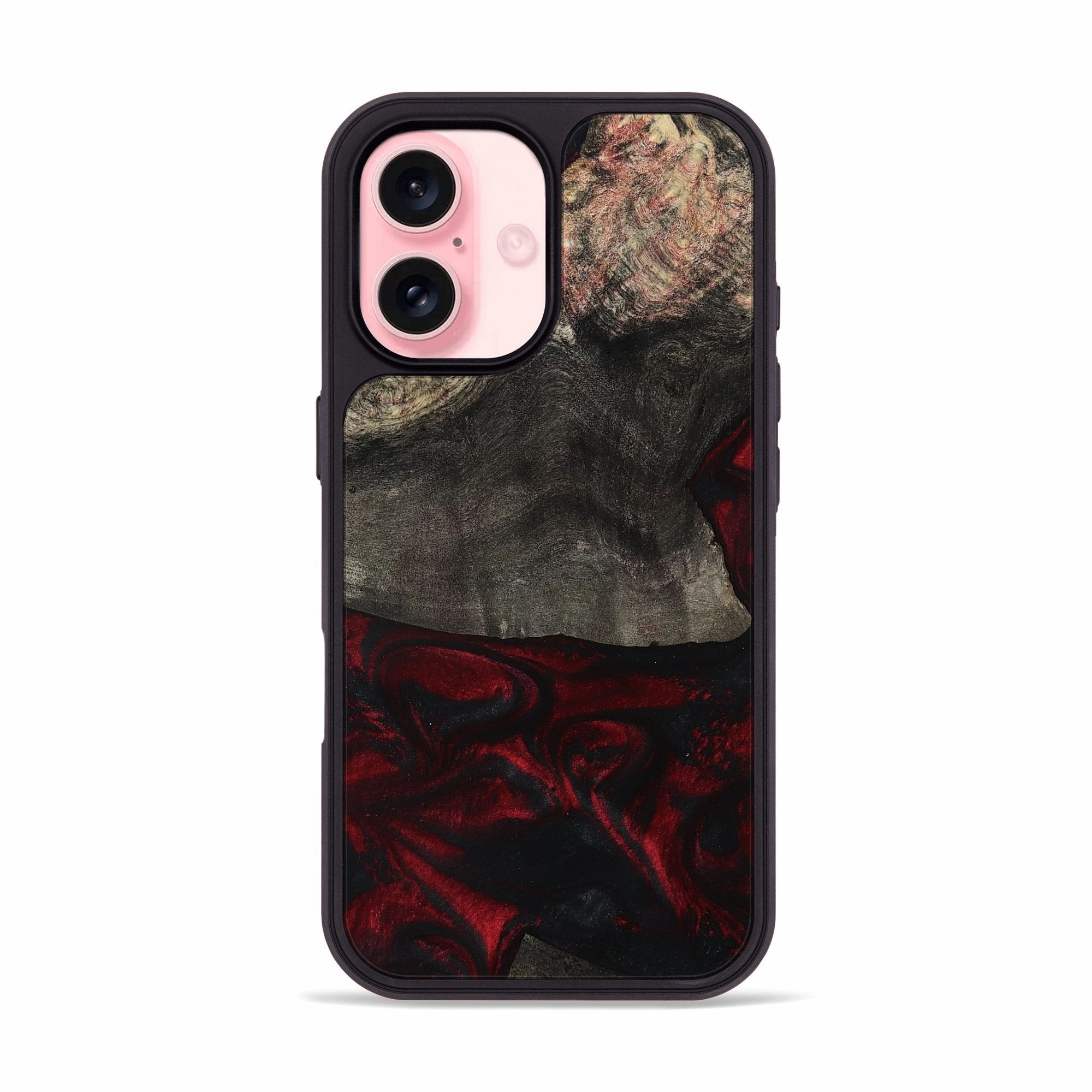 Shock Absorption Iphone 16 Wood Phone Case - Beyonce (Red, 780750)