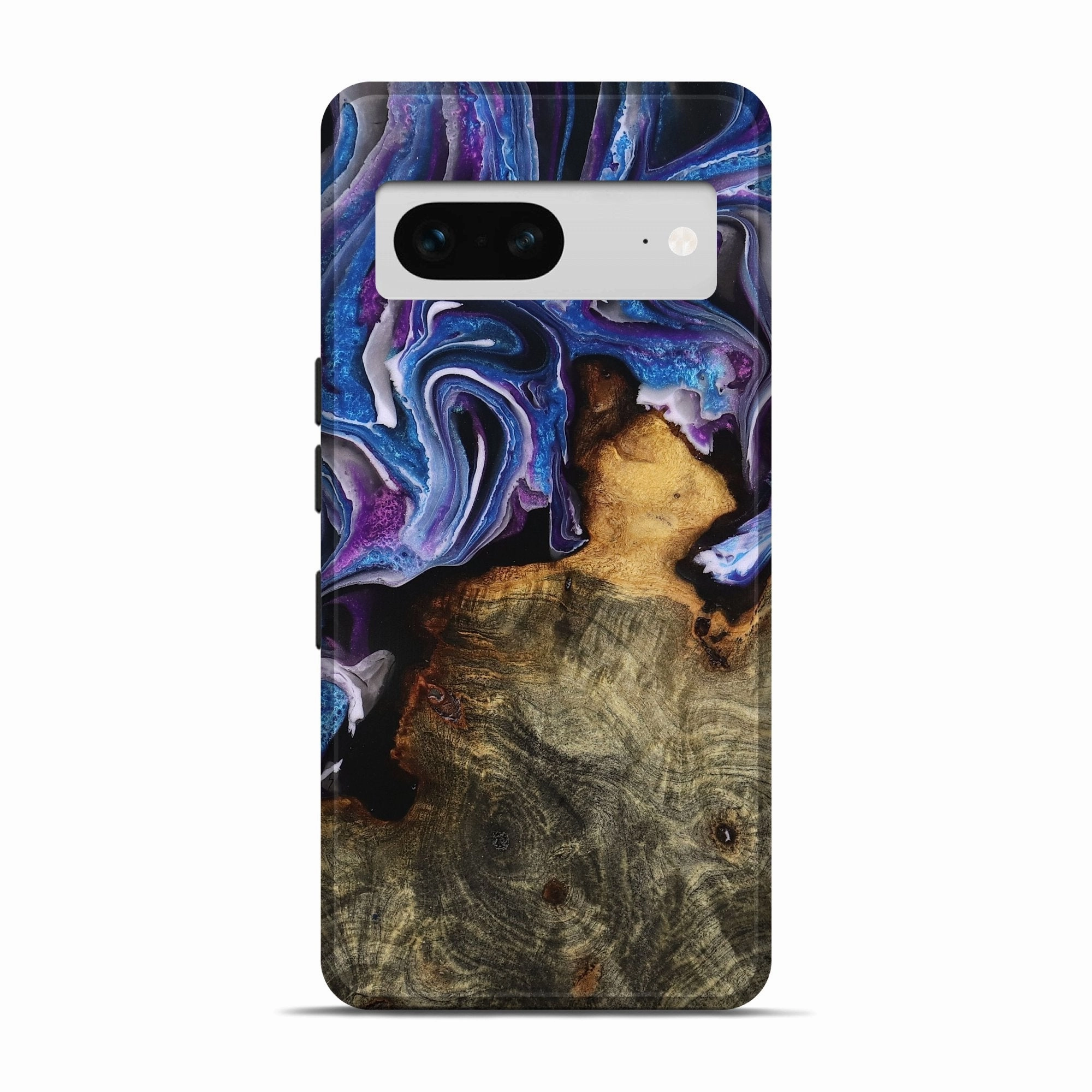 Scratch Resistant Pixel 7 Wood Live Edge Phone Case - Johan (Purple, 776925)
