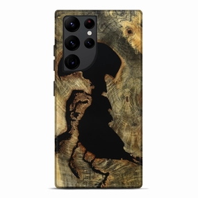 Galaxy S22 Ultra Wood Live Edge Phone Case - Evalyn (Wood Burl, 773716) Fingerprint Resistant