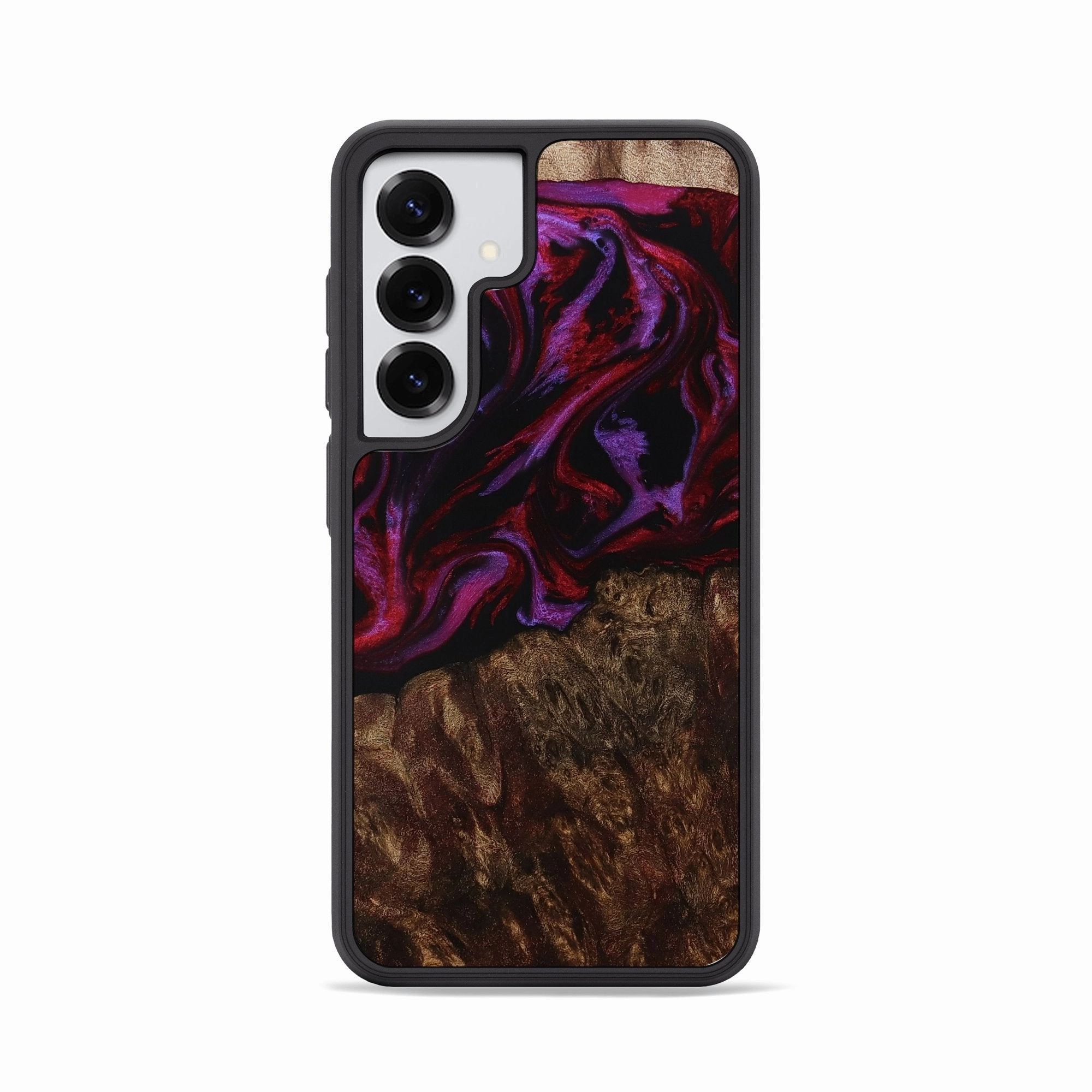 Anti Scratch Shield Galaxy S25 Wood Phone Case - Nola (Red, 773337)