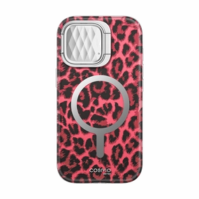 Iphone 13 Cosmo Mag Case - Pink Leopard Anti Scratch Coating Anti Finger Mark Film