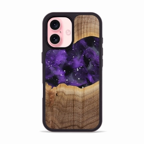Scratch Proof Glass Anti Shock Film Iphone 16 Wood Phone Case - Ima (Cosmos, 778479)