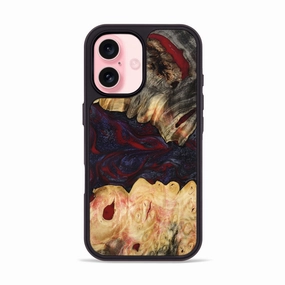 Iphone 16 Wood Phone Case - Rosina (Red, 776343) Protective Layer