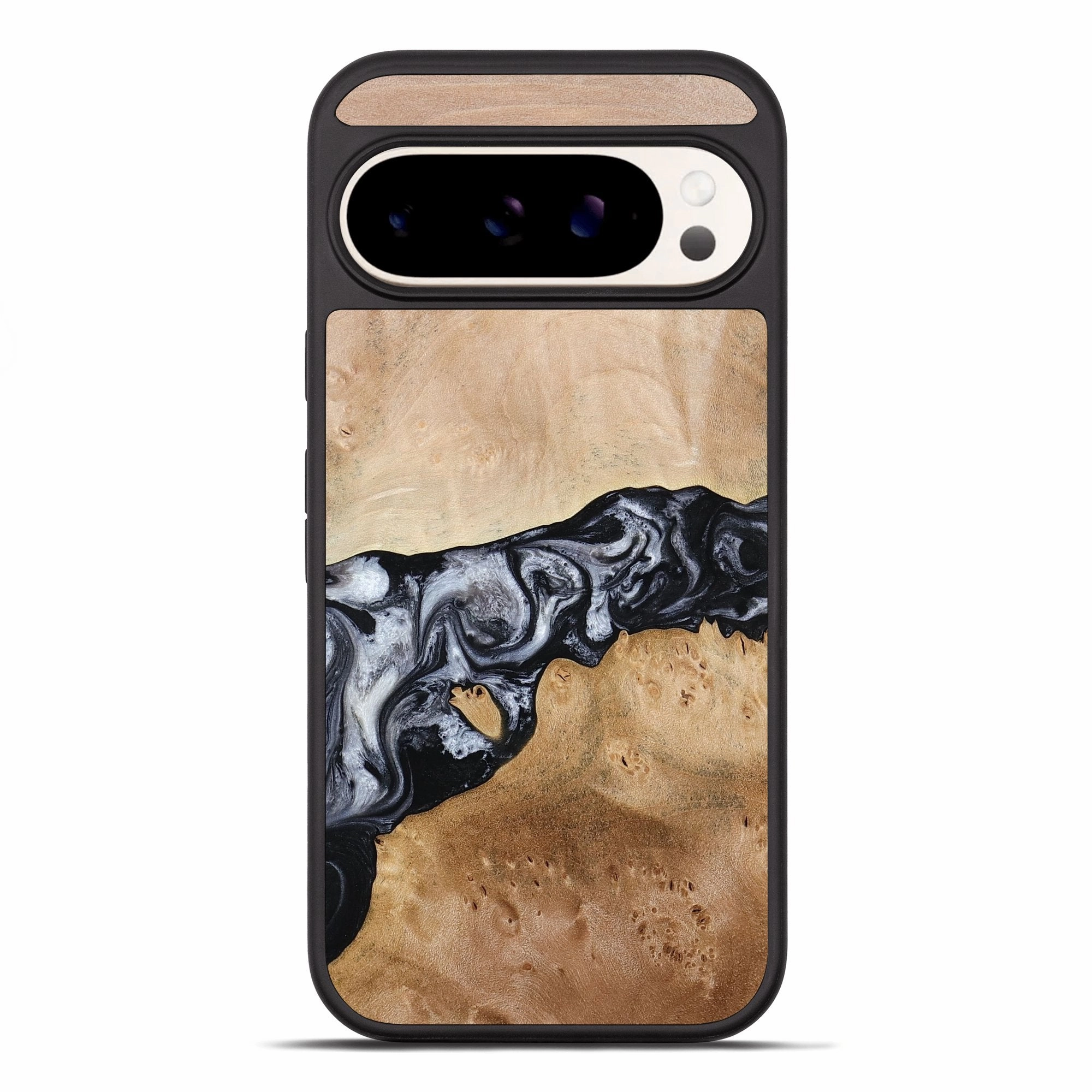 Anti Yellowing Screen Grip Friendly Pixel 10 Pro Xl Wood Phone Case - Iyana (Black & White, 776237)