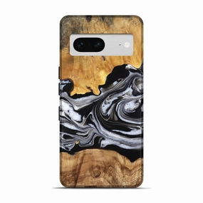 Anti Finger Mark Film Pixel 7 Wood Live Edge Phone Case - Nya (Black & White, 777965)